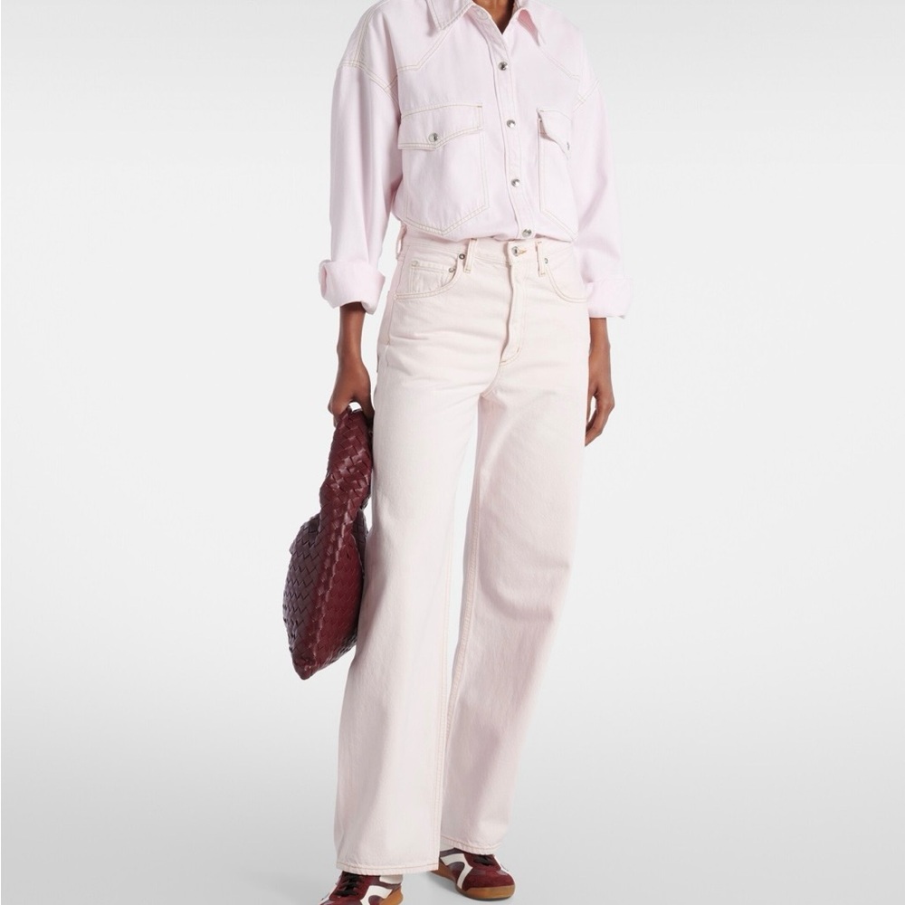 Agolde Low Slung Baggy Jeans in Cosmos (Pale Pink)